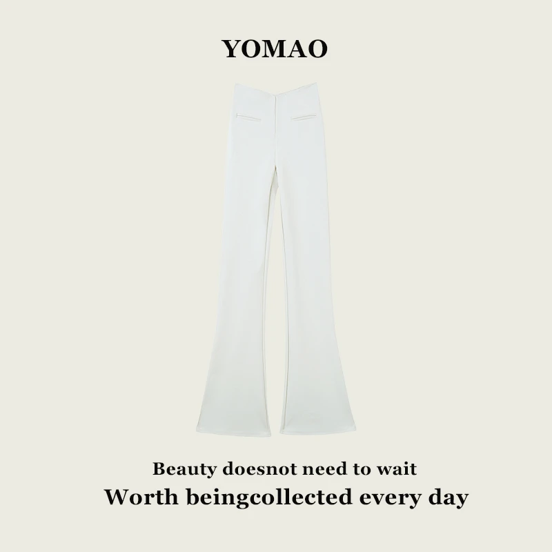 尤猫 YOMAO【V腰神裤】夏季修身高腰显瘦高级感微喇裤长裤Y31256X