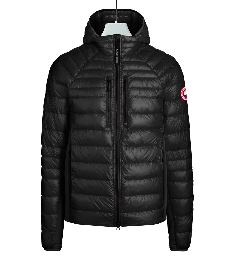 未使用 CANADA GOOSE CanadaGoose 手臂logo拼接黑色羽绒服 2712M