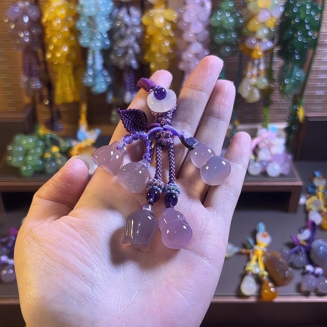 玛瑙/玉髓未镶嵌车挂钥匙扣