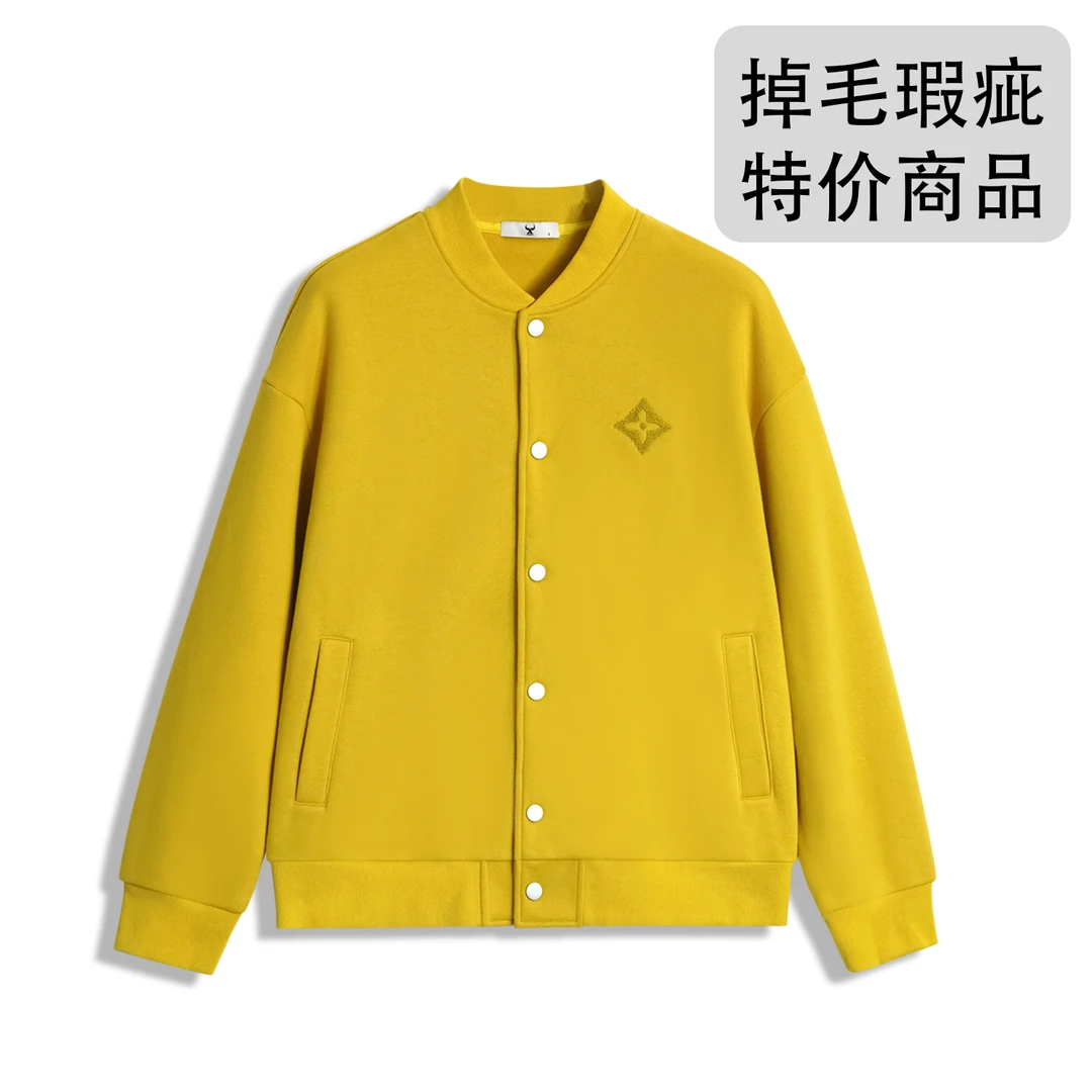 【NXX】秋冬新款磨毛加绒加厚毛巾绣刺绣男女同款百搭棒球服外套