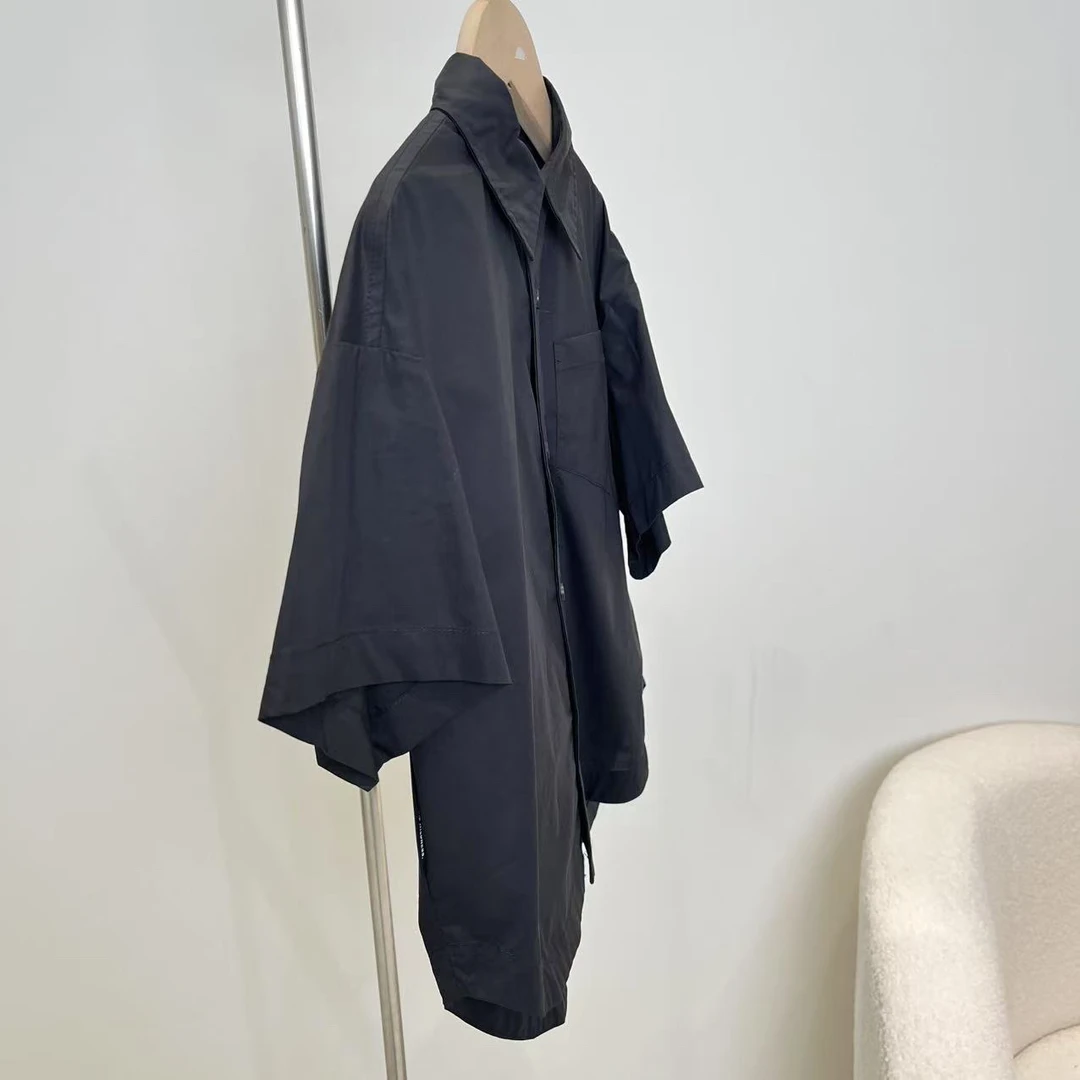 夏款衬衫黑色1379鼓系