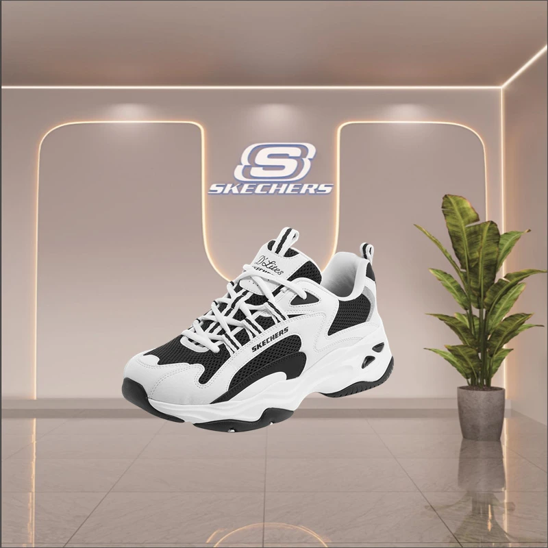 斯凯奇【泡芙熊】女鞋夏透气复古老爹缓震鞋子时尚百搭休闲运动鞋