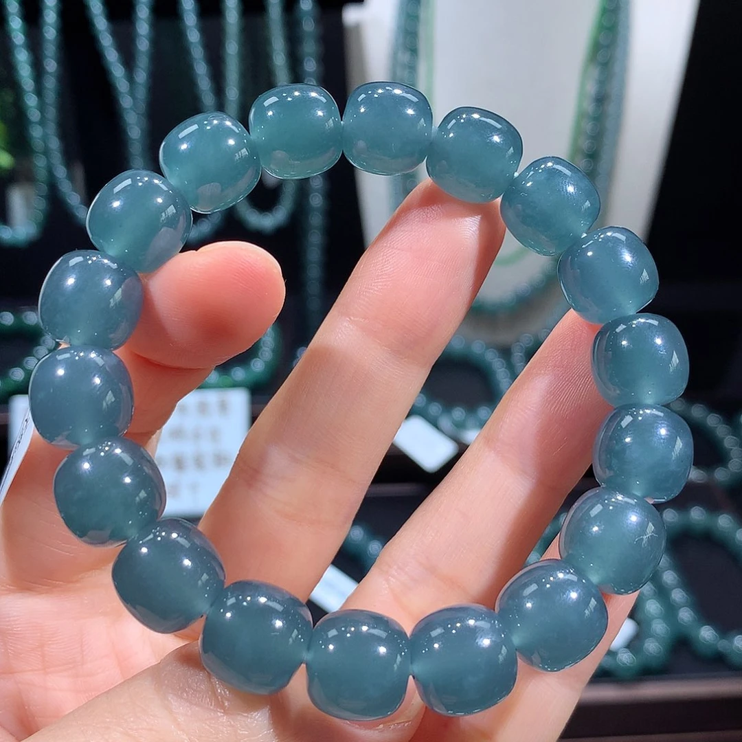 未镶嵌手链翡翠天然a货翡翠手串12mm