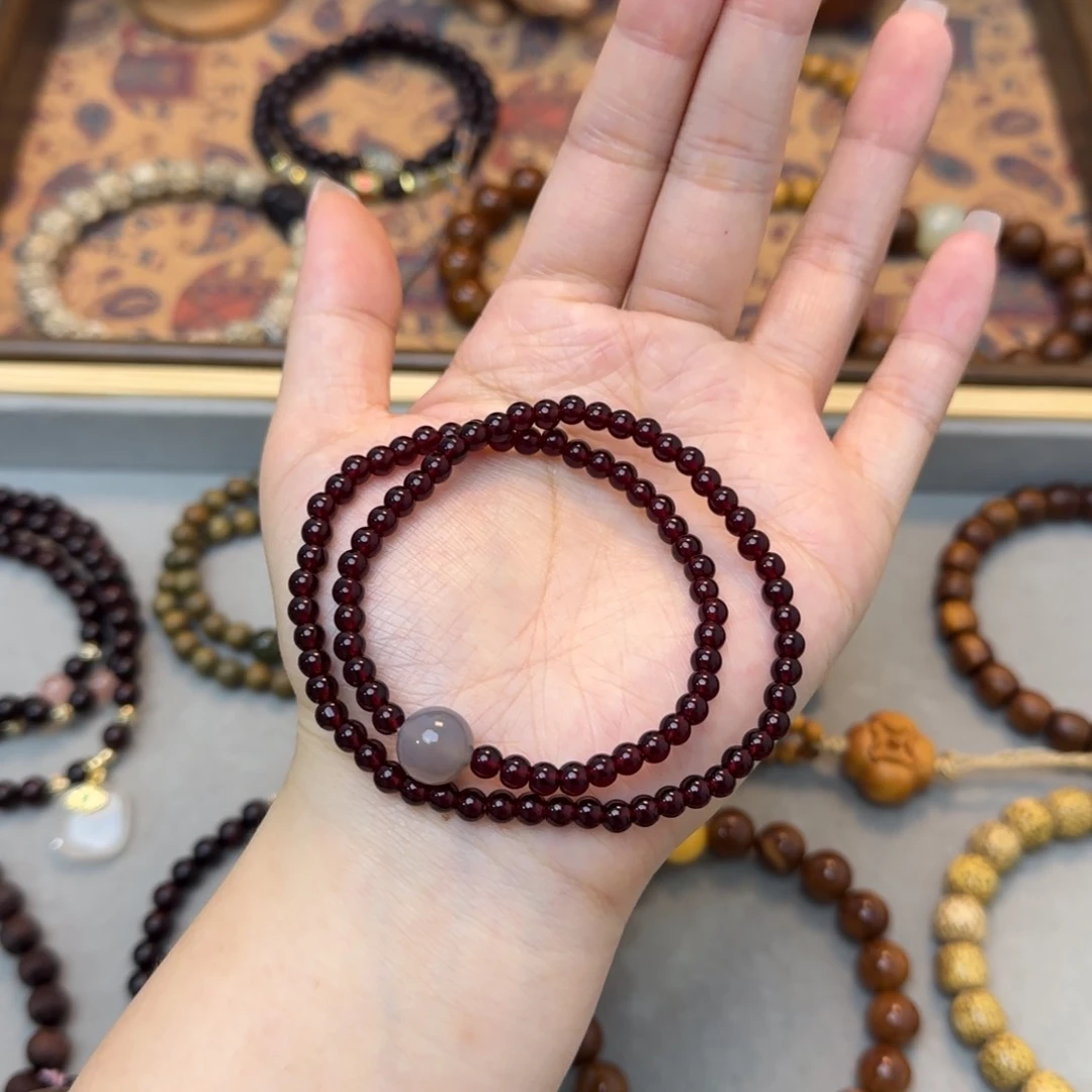 菩提手串/手链双圈石榴石