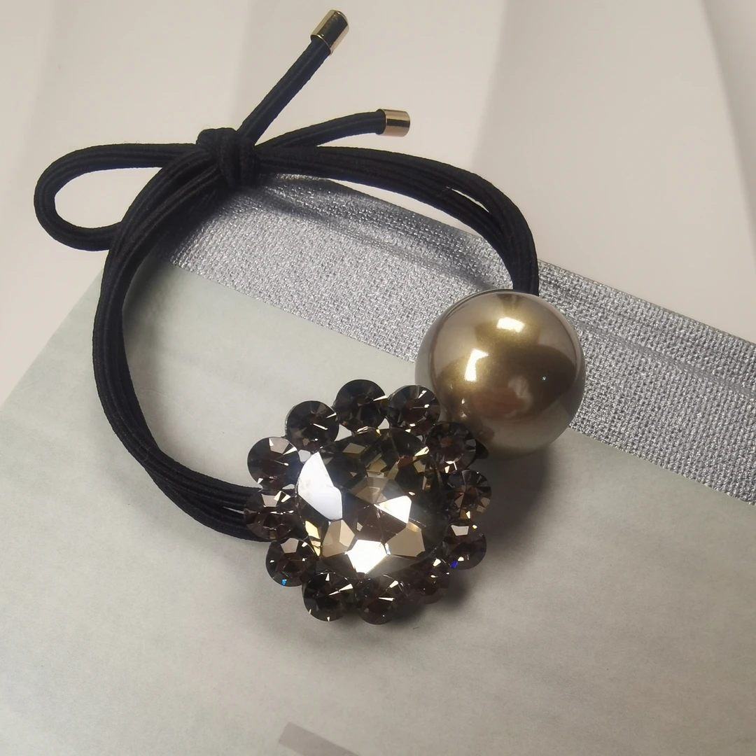 韩国 东大门 水钻高级感珍珠气质优雅简约百搭发绳