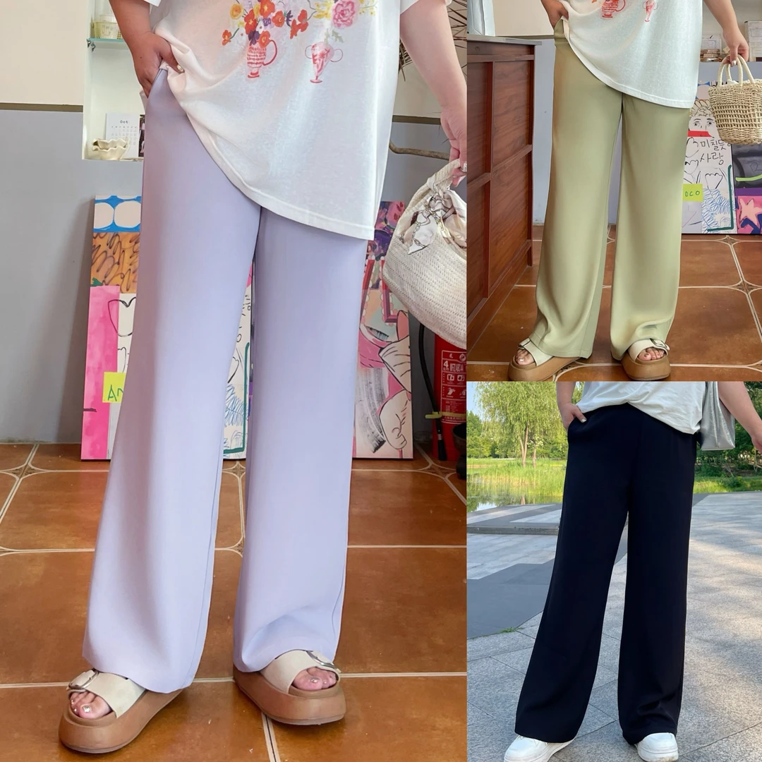 大码女装简约洋气基础款休闲花契200斤胖mm夏季凉感冰氧裤15205