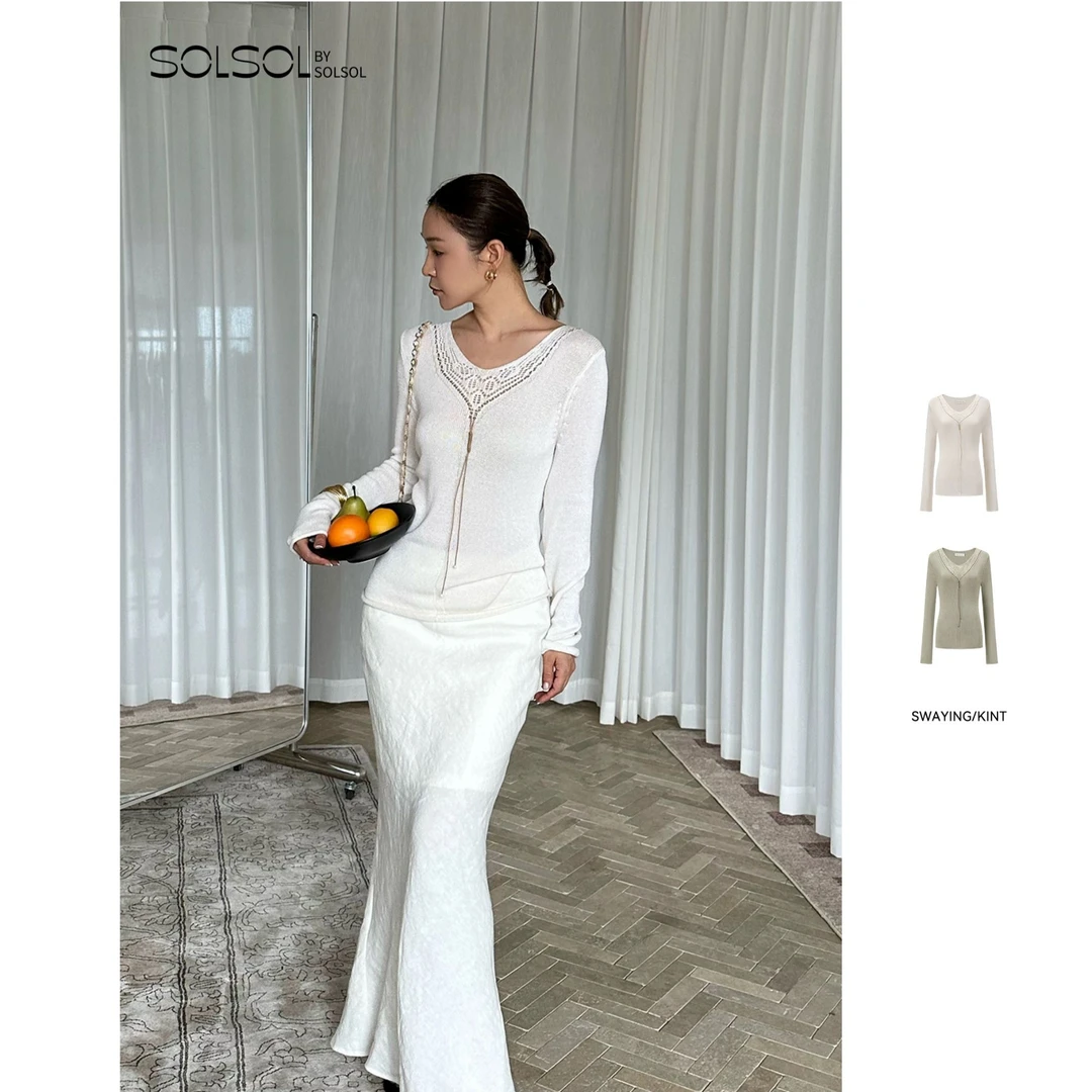 SWAYING/KINT 设计师品牌 25春夏 丝绵坠饰长袖上衣 SOLSOL买手店