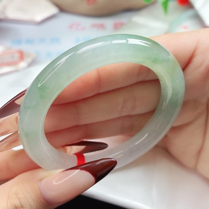 未镶嵌手镯翡翠50-51圆条