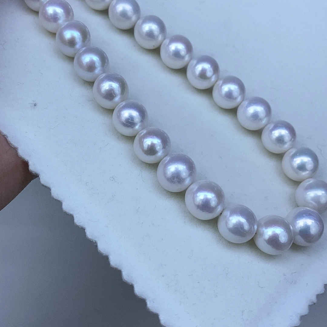 淡水珍珠颈饰银S925镶嵌➕10-11高品极光炫彩