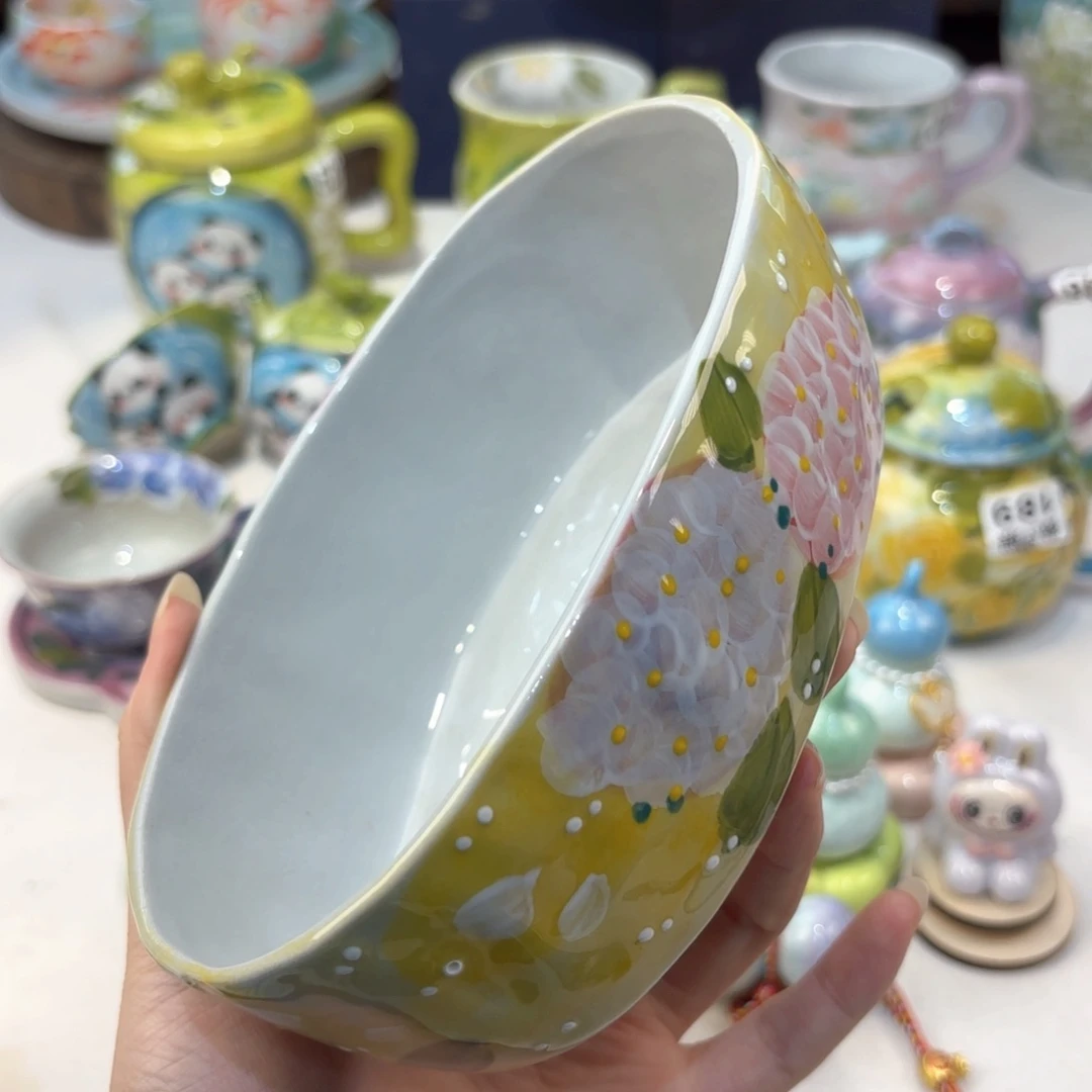 景德镇手绘高温釉下彩陶瓷茶具