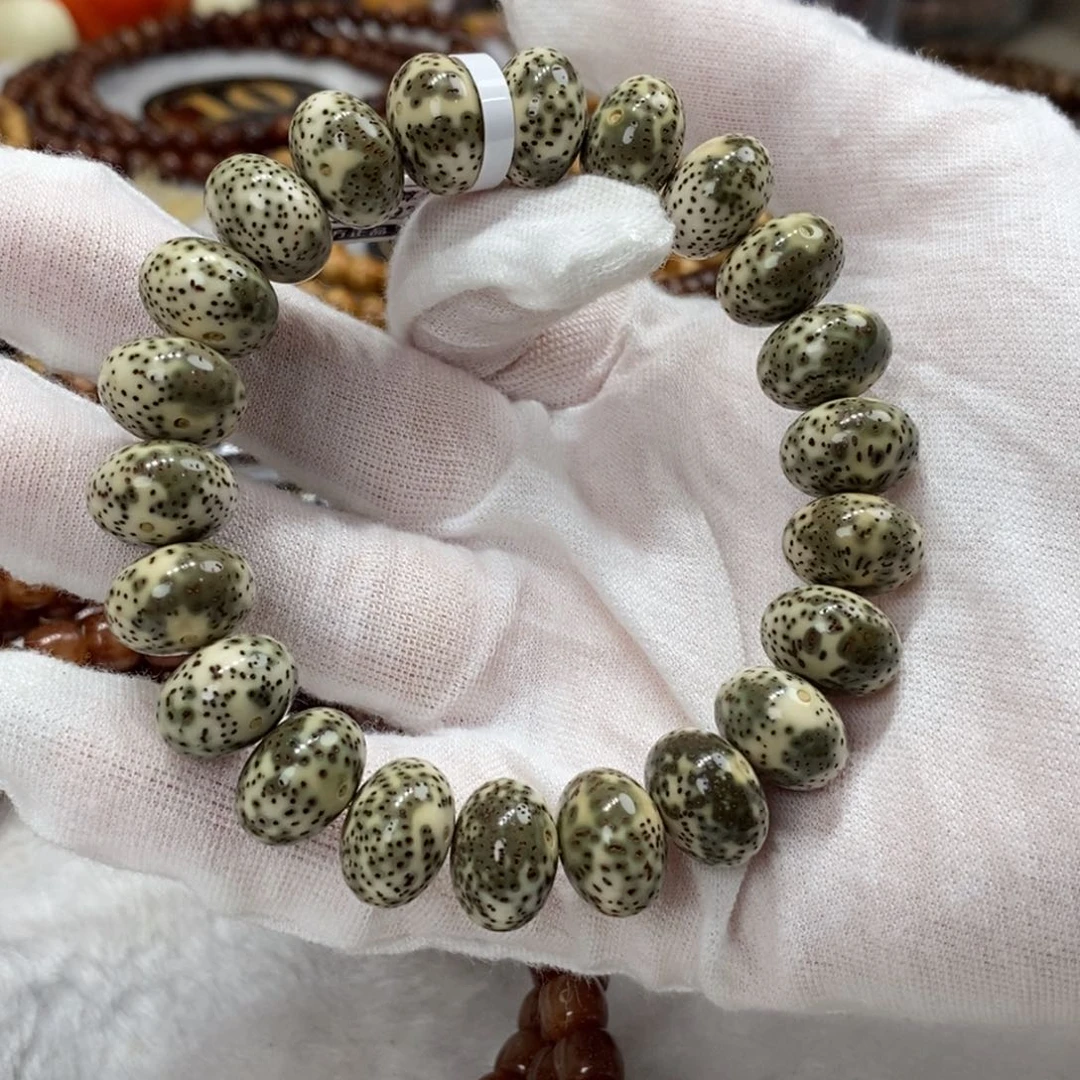手串星月菩提13.5青花瓷老刀算盘珠
