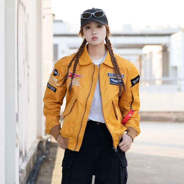 UOD2025新款休闲飞行员夹克男女外套潮流春秋时尚棒球服宽松