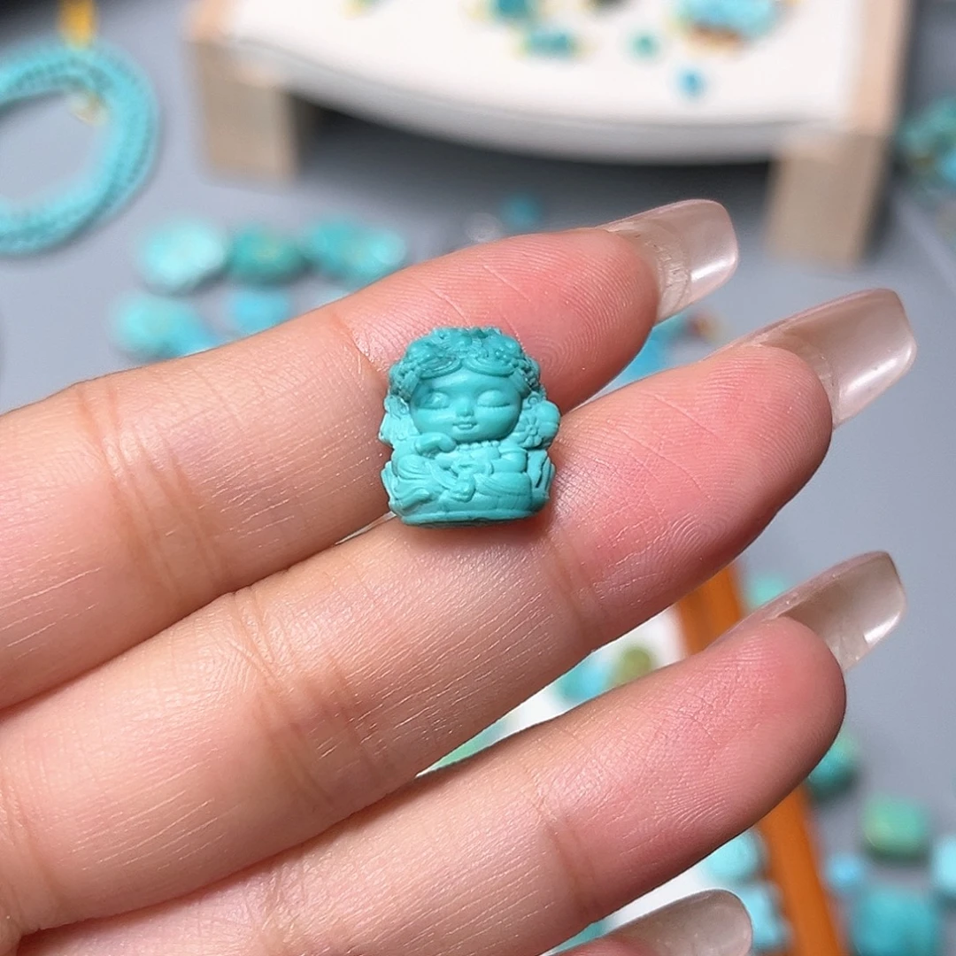 未镶嵌绿松石珠宝半成品