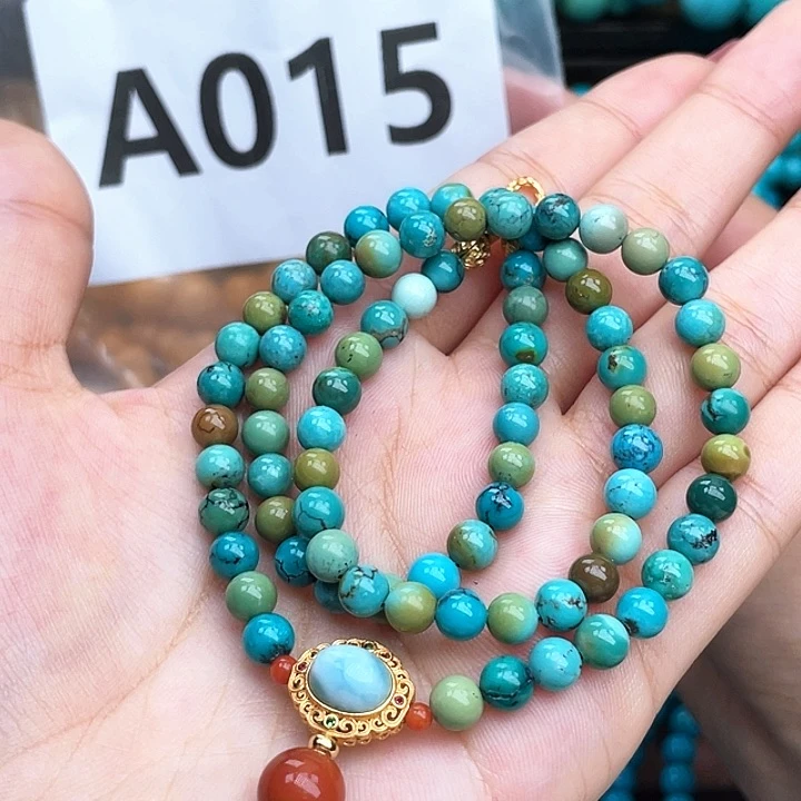 绿松石珠宝奇石银S925镶嵌