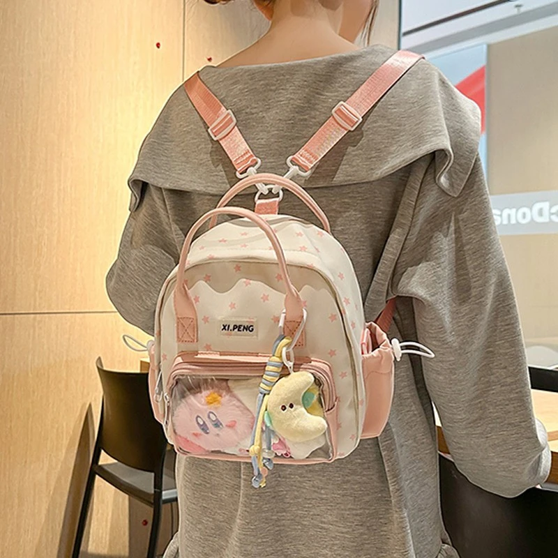 可爱少女痛包2025新款卡通玩偶单肩包女百搭手提斜挎双肩多用背包