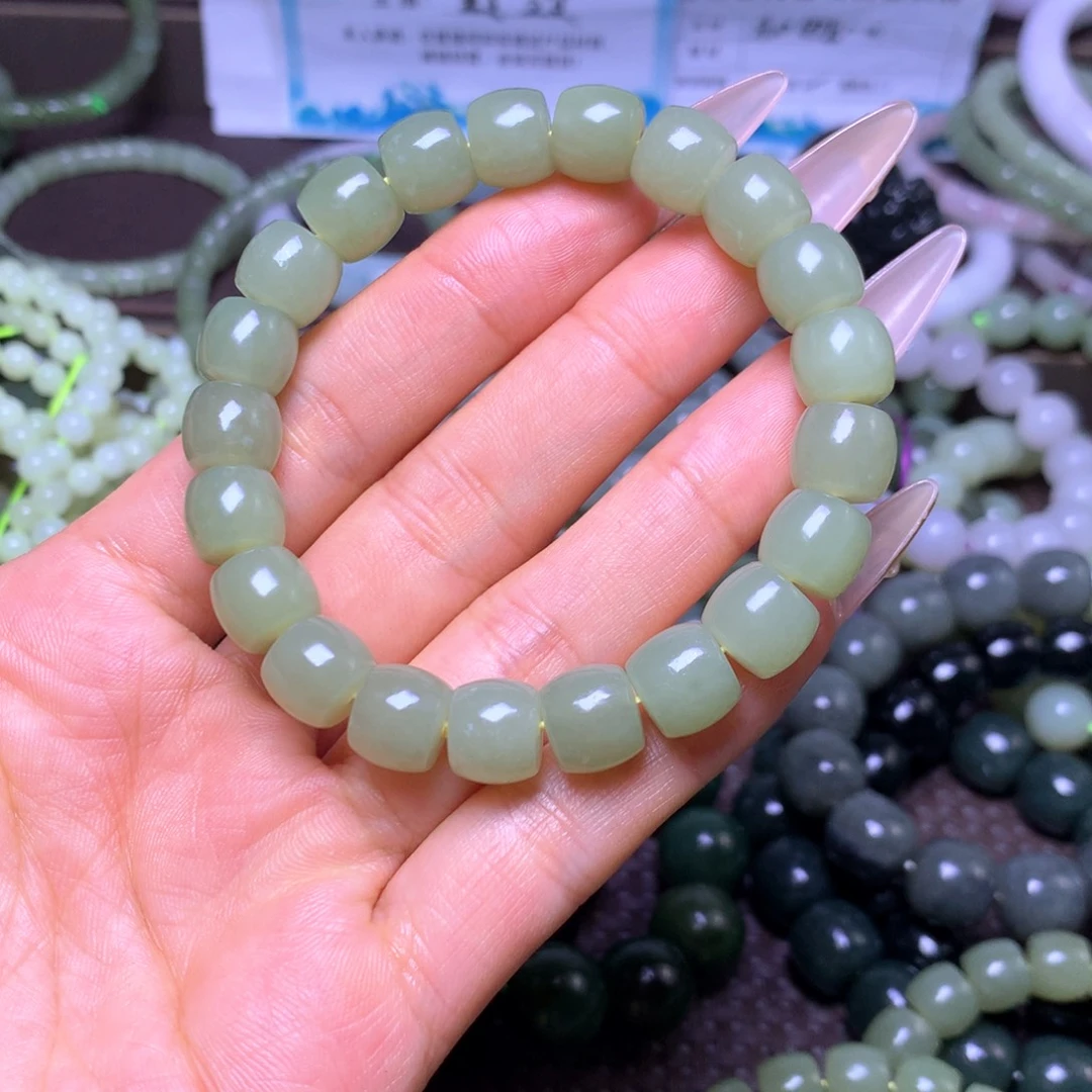 和田玉未镶嵌手串卡10