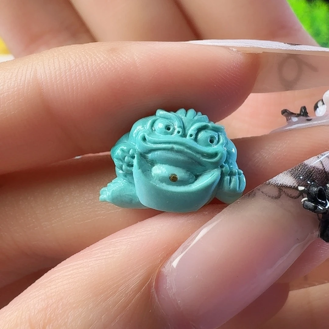 绿松石未镶嵌吊坠(不含链)金蟾