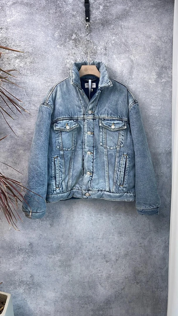 95新 Balenciaga/巴黎世家 牛仔外套棉服/36码/8321