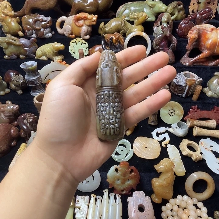 摆件彪*把件摆件白料一个