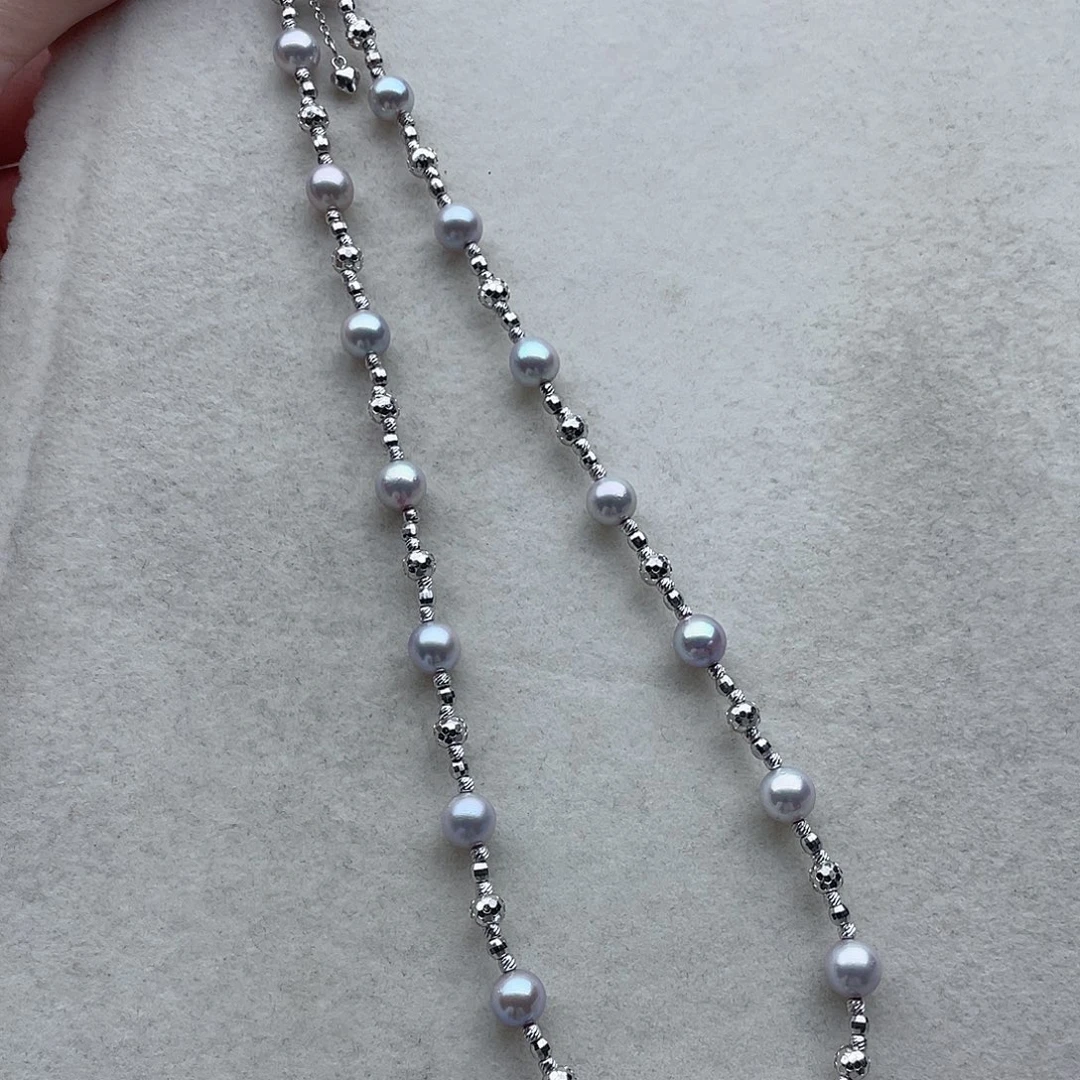 套链69海水珍珠银S925镶嵌
