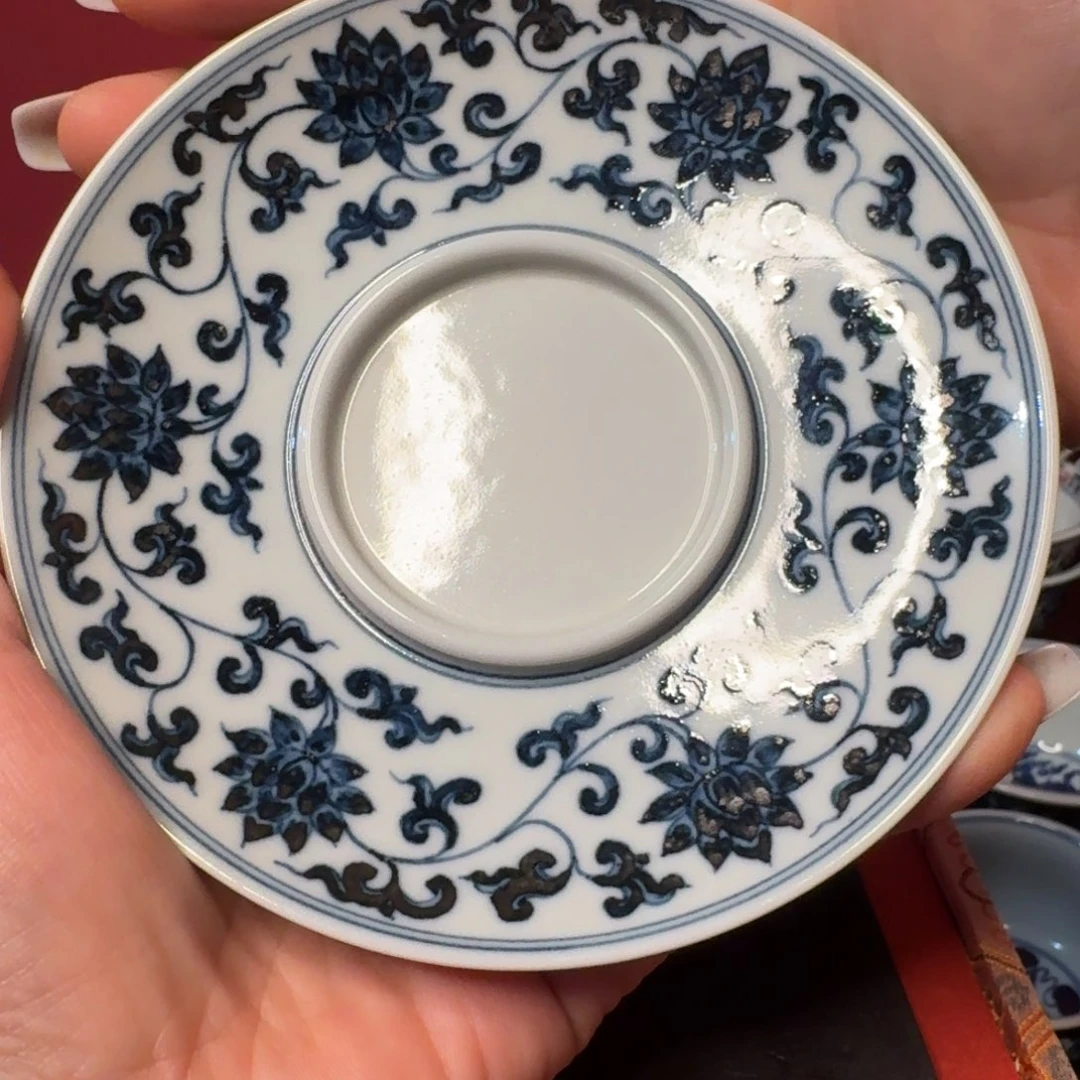 大***龐摆件缠枝莲杯托1111