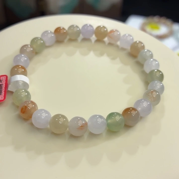 翡翠未镶嵌手链冰胶春夏秋冬卡7.1