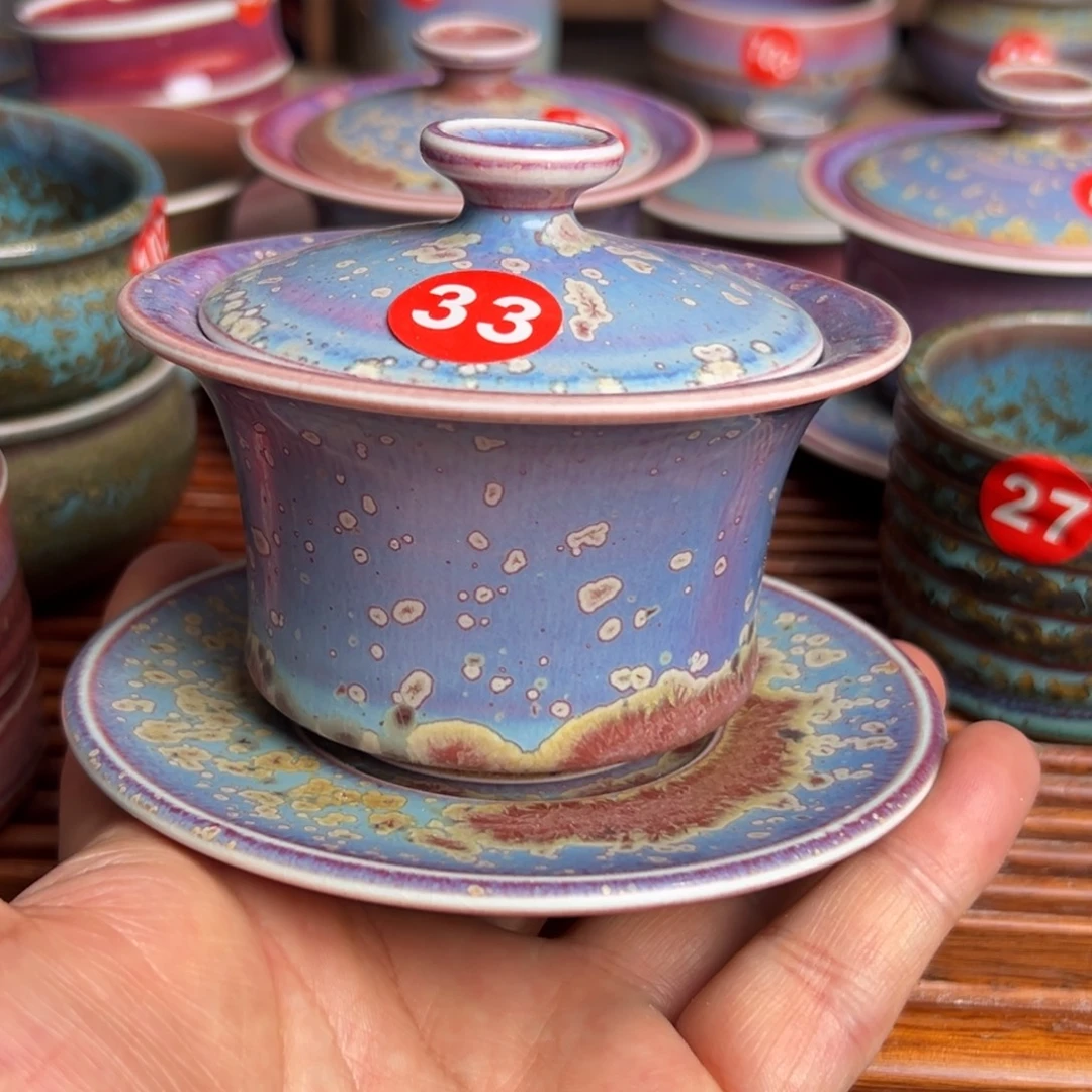 手工制作钧窑茶器