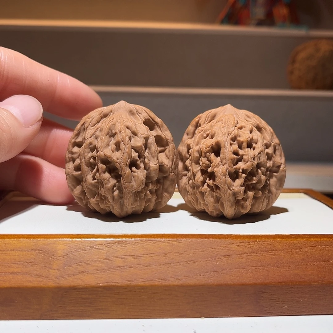 吊坠文玩核桃40.5麦穗虎头，粗筋厚棱……