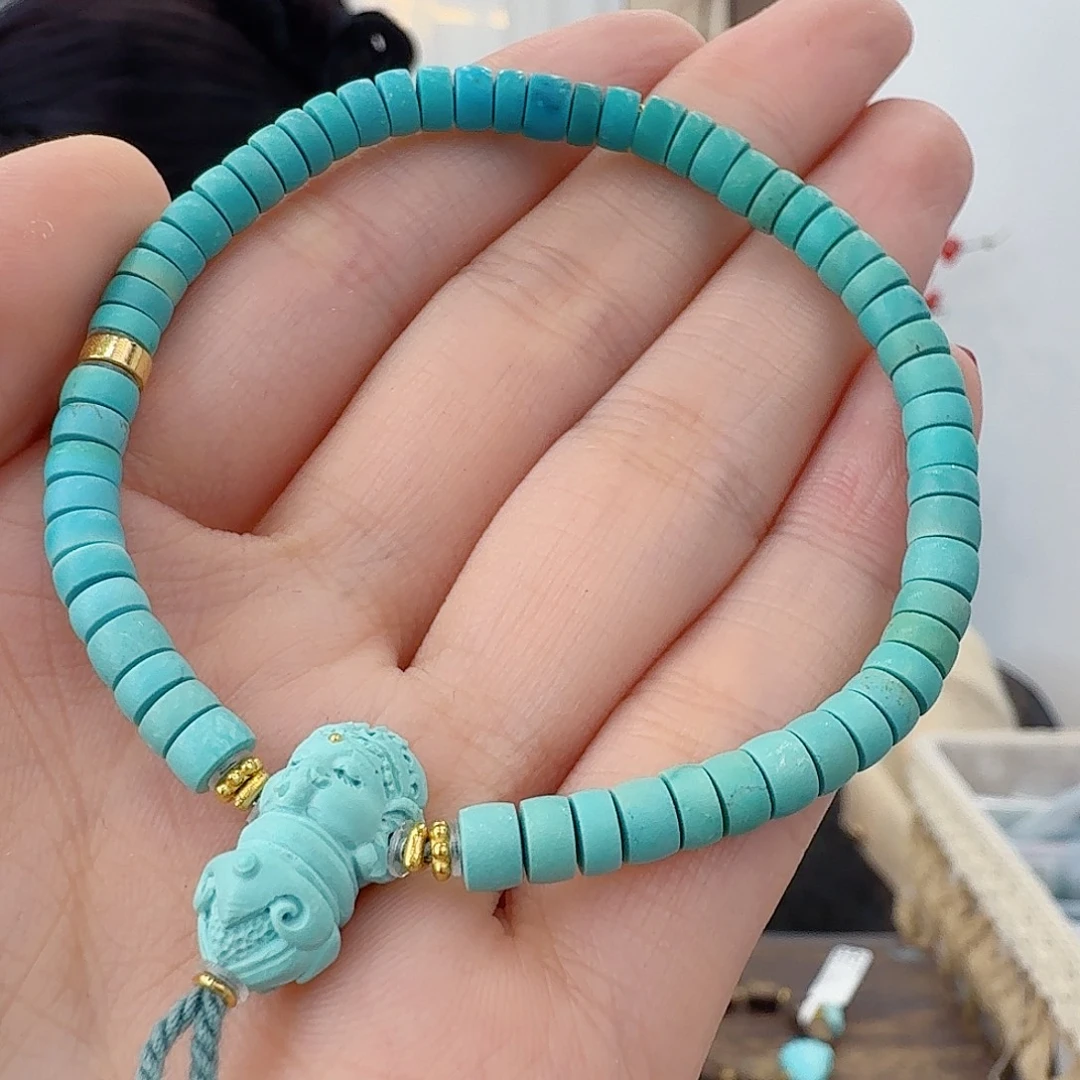 碧***碧绿松石18K金镶嵌珠宝奇石