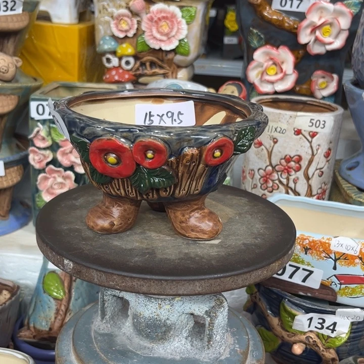 紫砂花盆粗陶材质多肉花盆