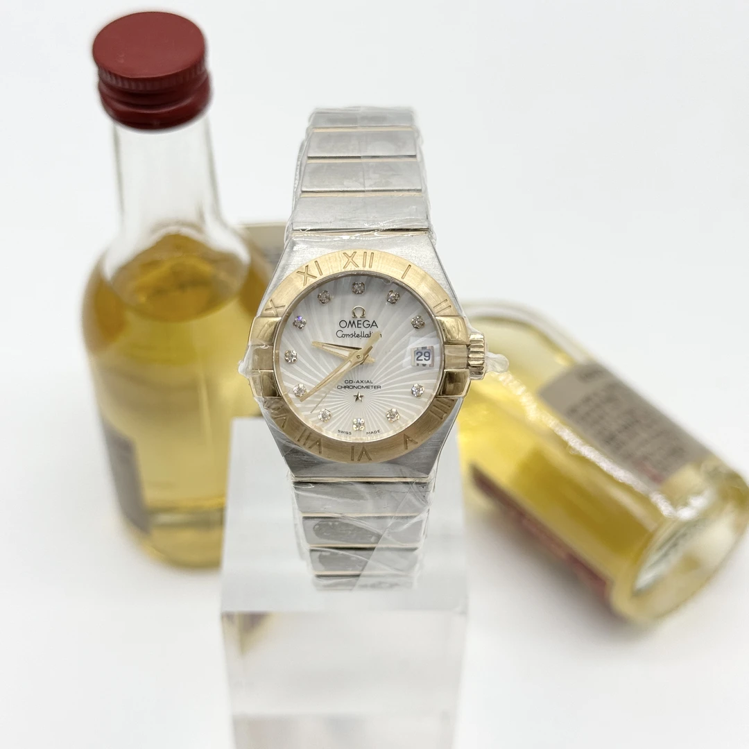 99新 Omega/欧米茄 星座系列 自动机械 精钢+18黄金 27mm 63900