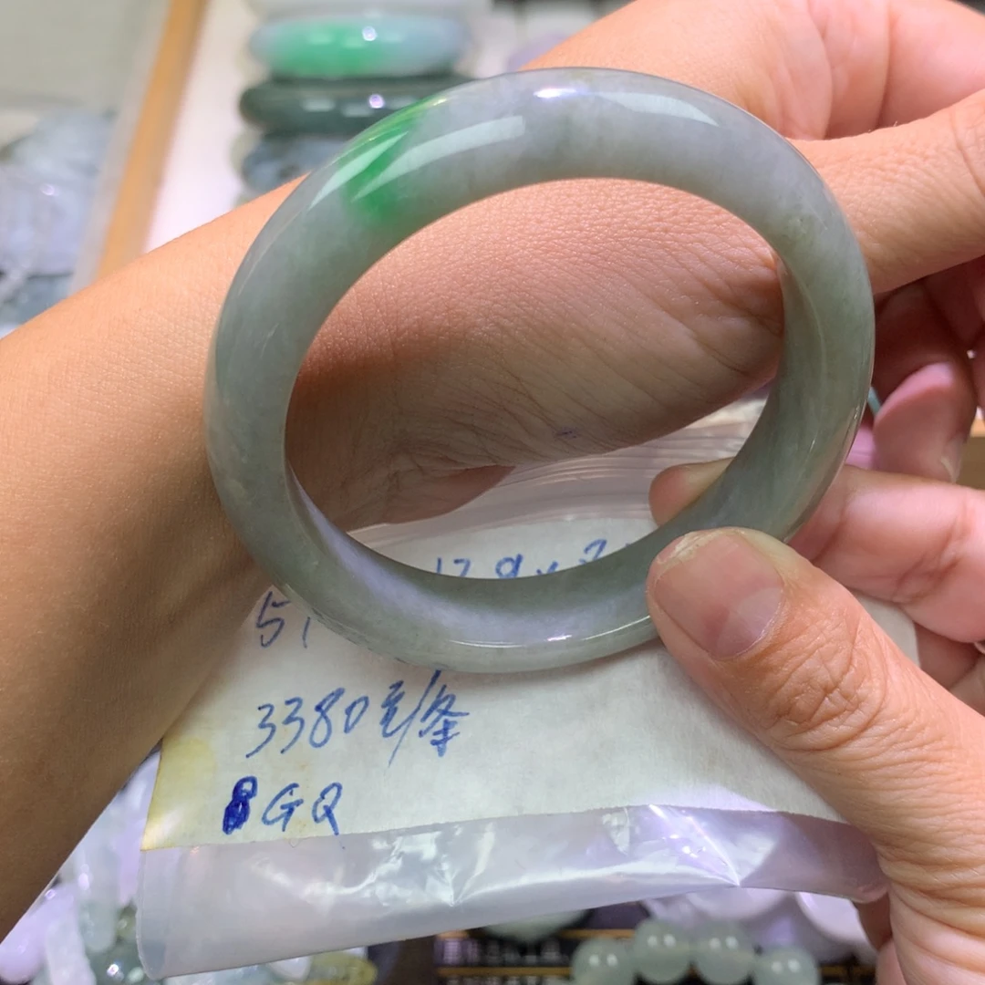 未镶嵌定制翡翠手镯57.6
