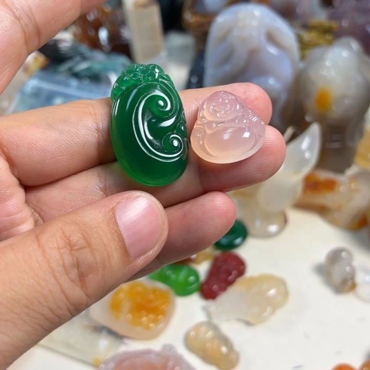 玛瑙/玉髓未镶嵌吊坠(不含链)