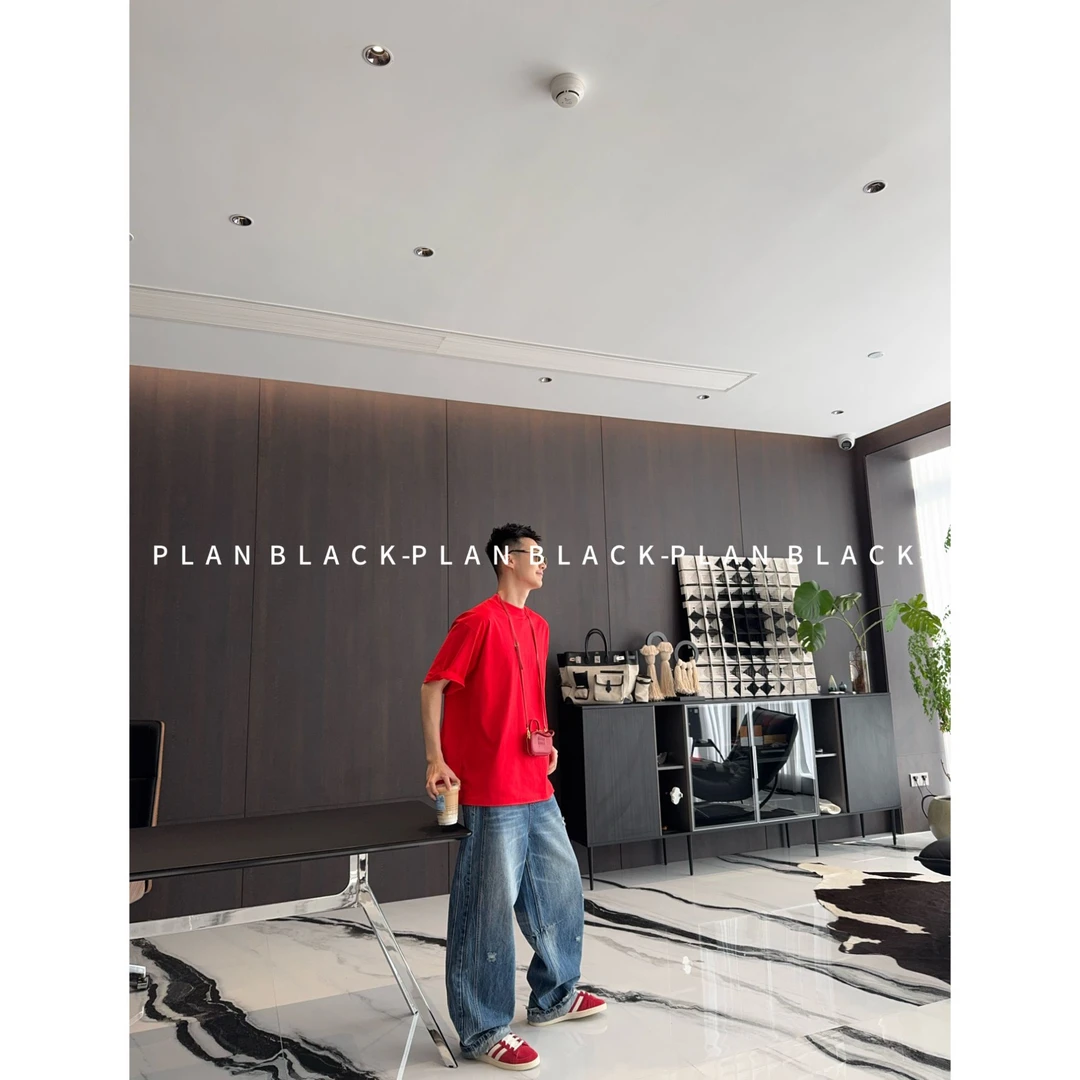 RICH陈发财【多巴胺T恤/自留款】主理人！净版小标刺绣情侣T恤6991