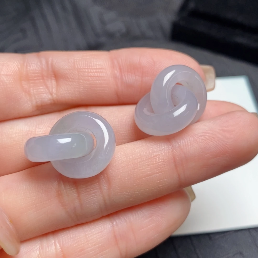 翡翠未镶嵌耳饰双环