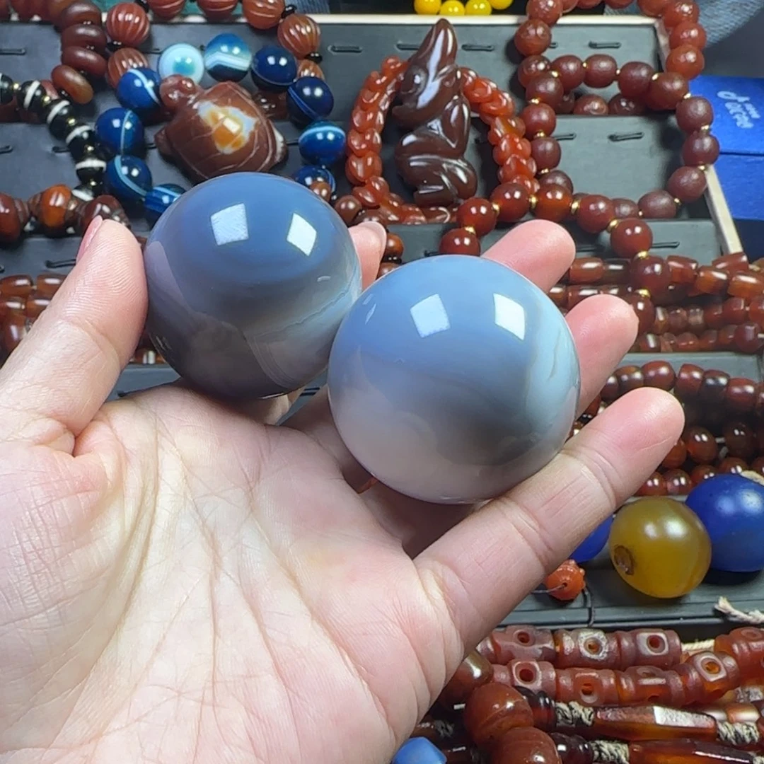 未镶嵌双球玛瑙/玉髓