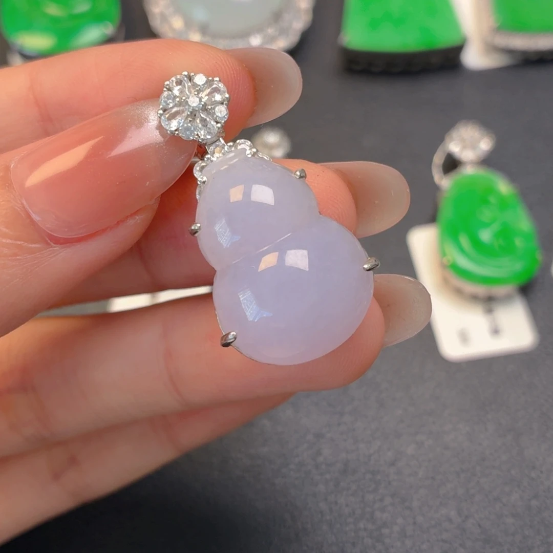 翡翠银S925镶嵌颈饰