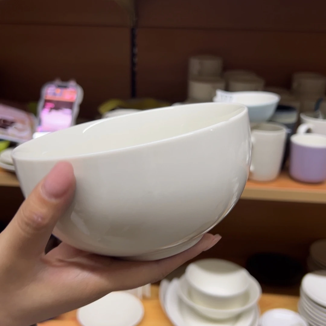 新骨瓷243微瑕暖白 5.5寸胖胖米饭碗