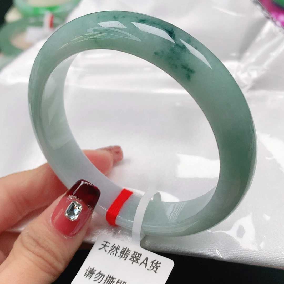 翡翠手镯未镶嵌天然翡翠手镯58
