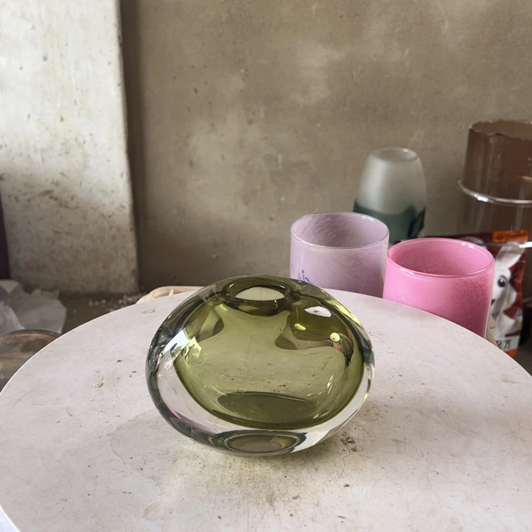 弘扬琉璃花器微瑕高度12