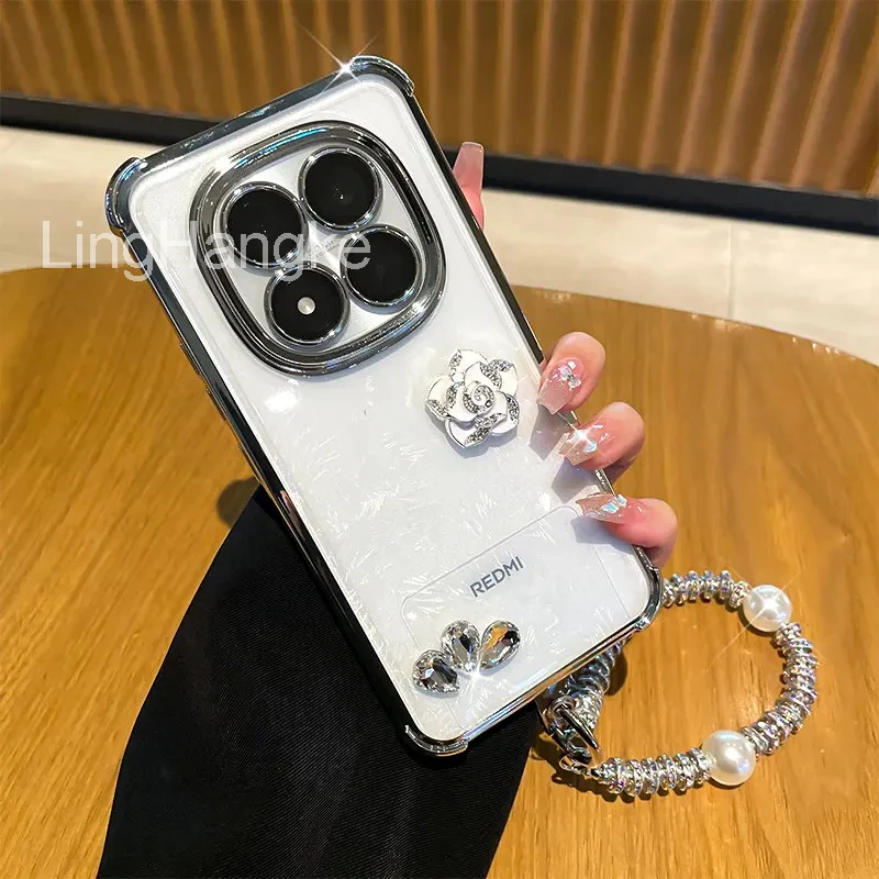 高颜值原创适用红米note15pro手机壳15pro＋新款女15气囊防摔挂链