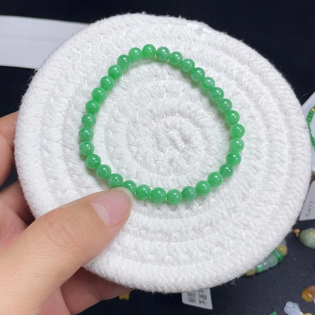 翡翠未镶嵌手链天然缅甸翡翠A货卡5.8
