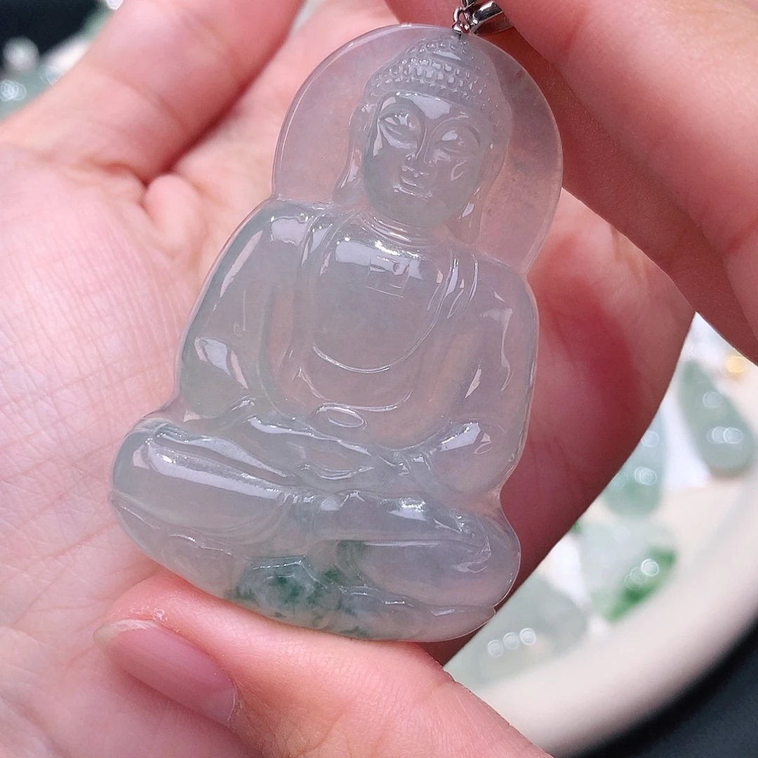 颈饰18K金镶嵌翡翠53.4-36.6-5.7