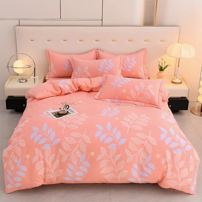 加厚全棉磨毛四件套四季款床品套件床上用品印花亲肤