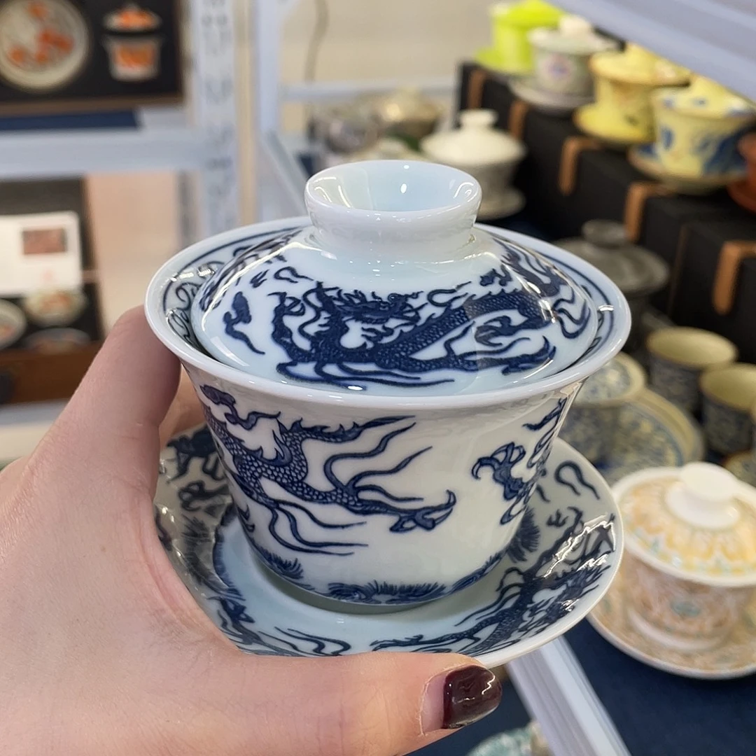 陶景德陶瓷盖碗茶具