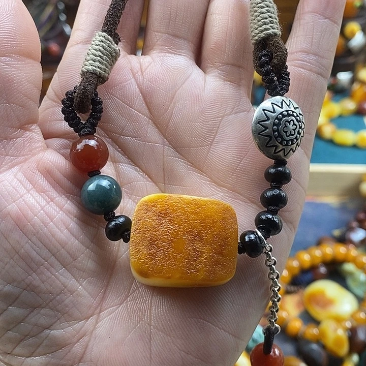 蜜蜡未镶嵌项链项链