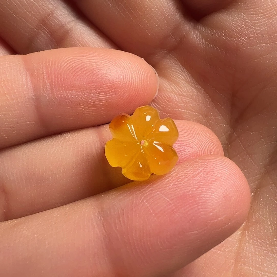 蜜蜡颈饰未镶嵌南瓜珠