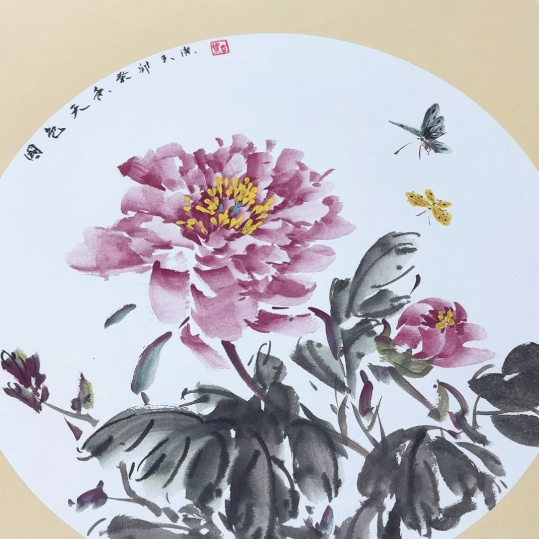 国画平***@玉素卡纸作品童