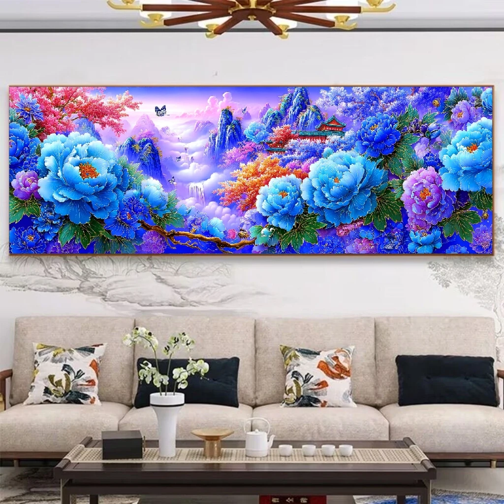 定制十字绣原创版权九天倾城大格300*100没绣的f2366