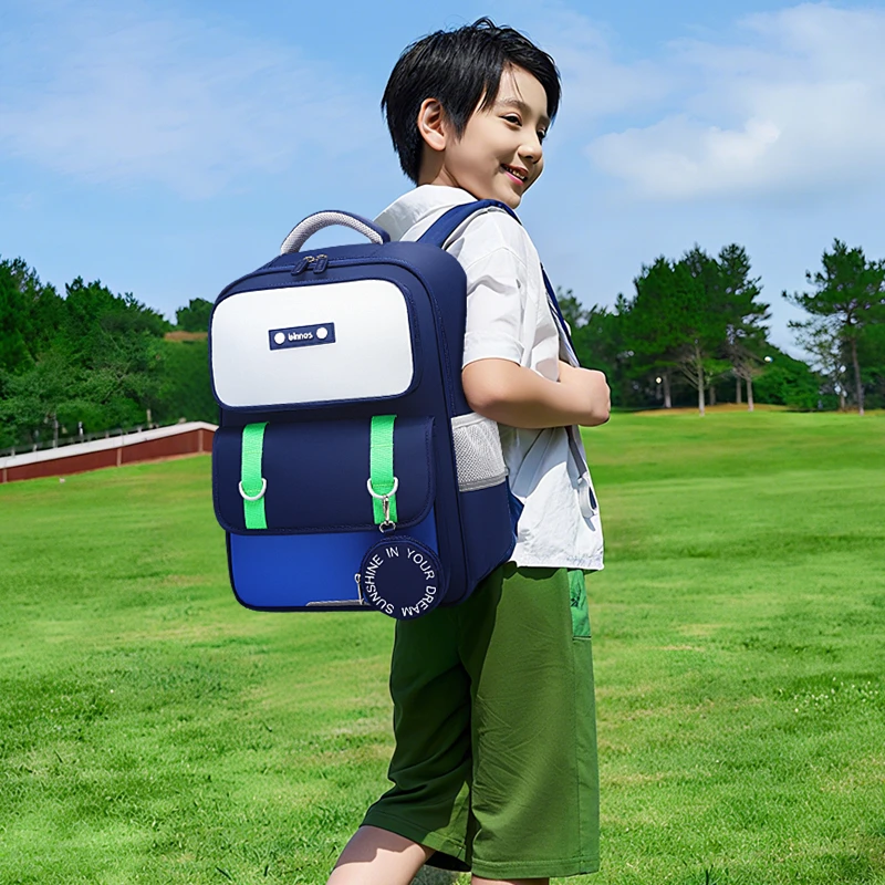 阳光8点-宾尼斯书包二三四五六年级儿童护脊减负轻便防泼水双肩包